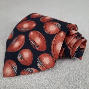 Florence Silk Company Football Print Men's Necktie Novelty